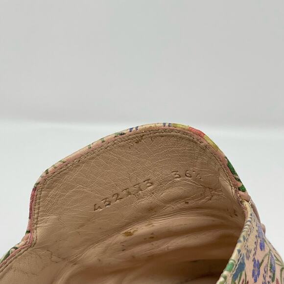 Gucci Pink Micro New Flora Horsebit Mules (Size 36.5 EU) - Picture 8 of 14